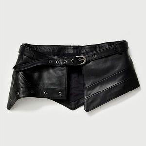 NWT Free People Leather Skirt Belt S